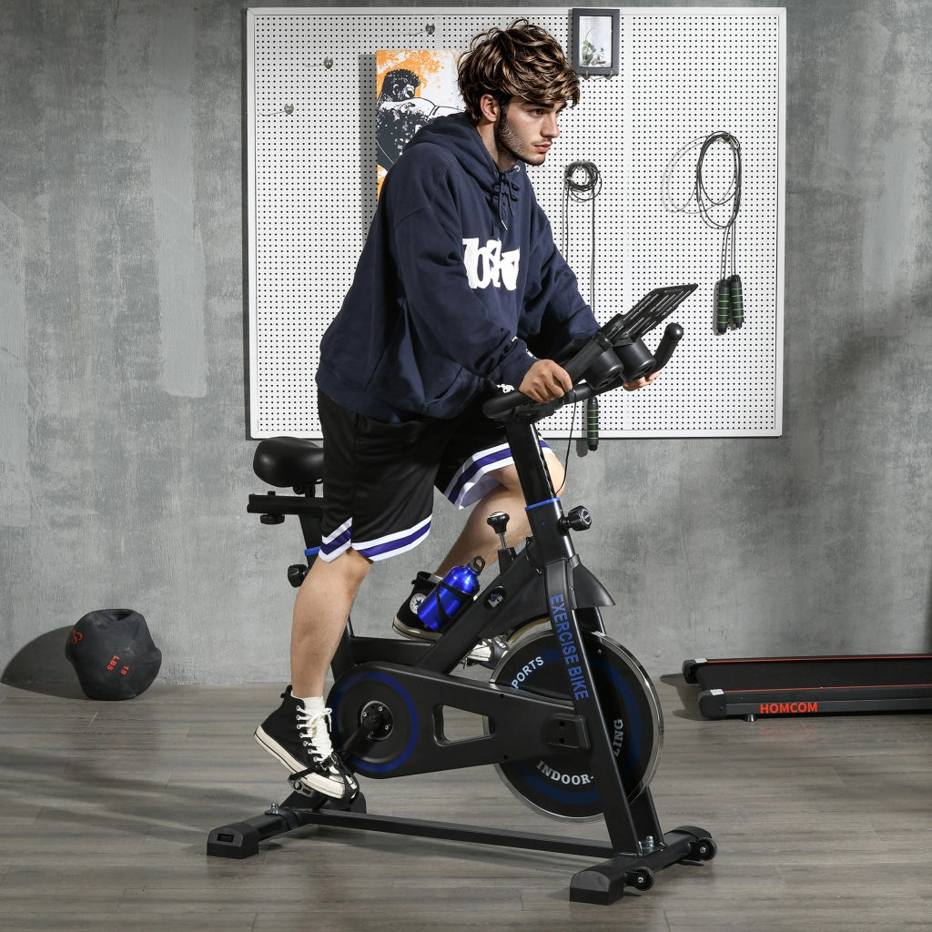 Bicicletta Statica con Resistenza Regolabile 8 kg ¨C Minimal ¨C Blu
