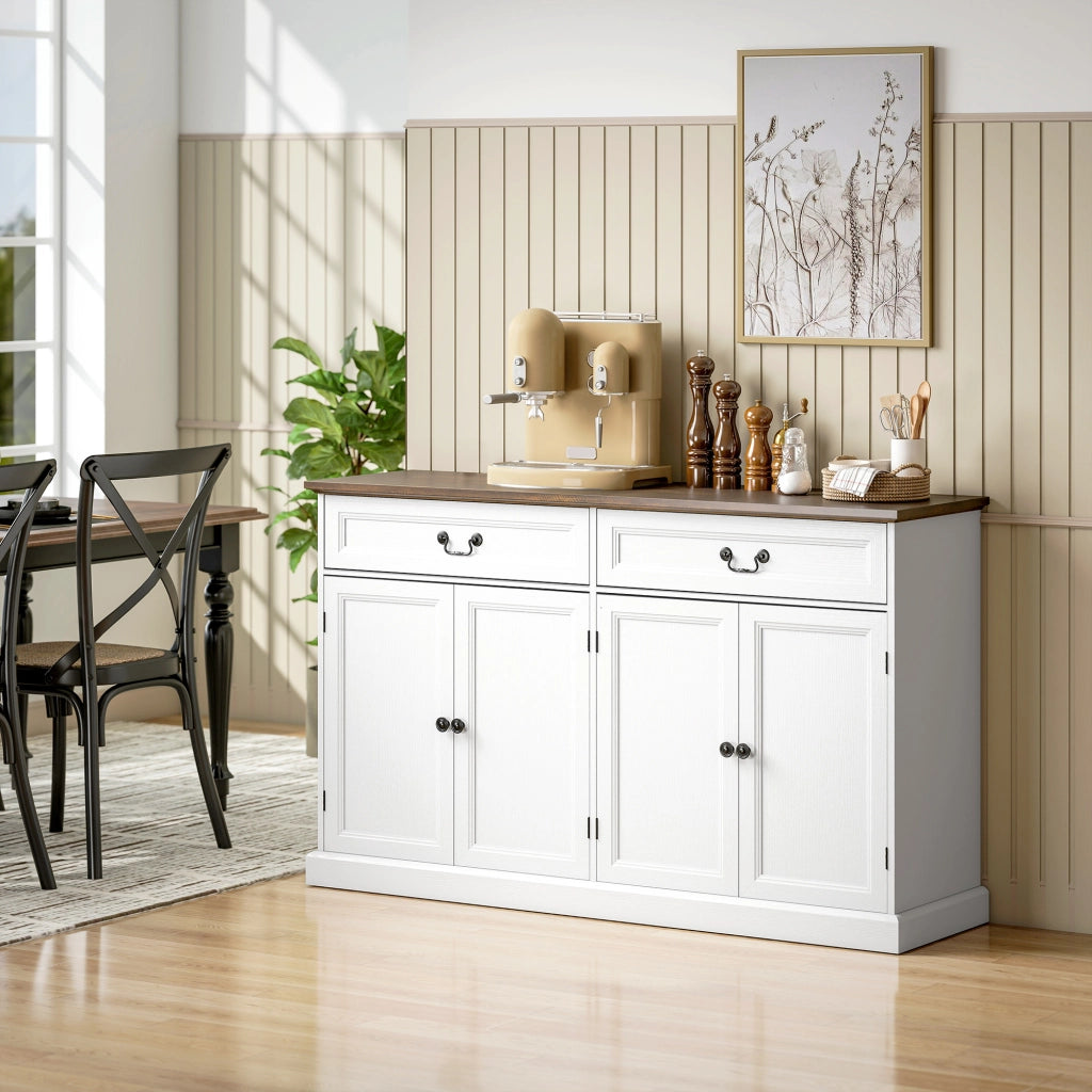 Armadio ¨C Minimal ¨C bianco marrone 140x40x85
