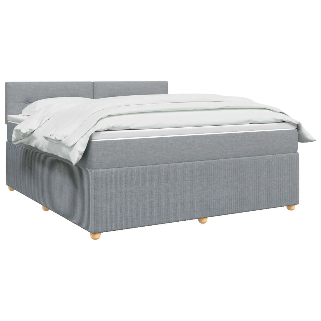 Letto box spring con materasso Grigio Chiaro 140 x 190 cm 3452925