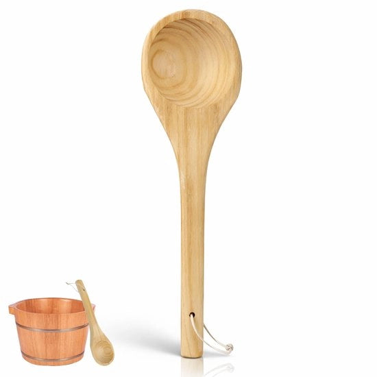 Accessori per sauna - Pollepel in legno - 39 cm - Manuale - Sicuro e comodo da utilizzare