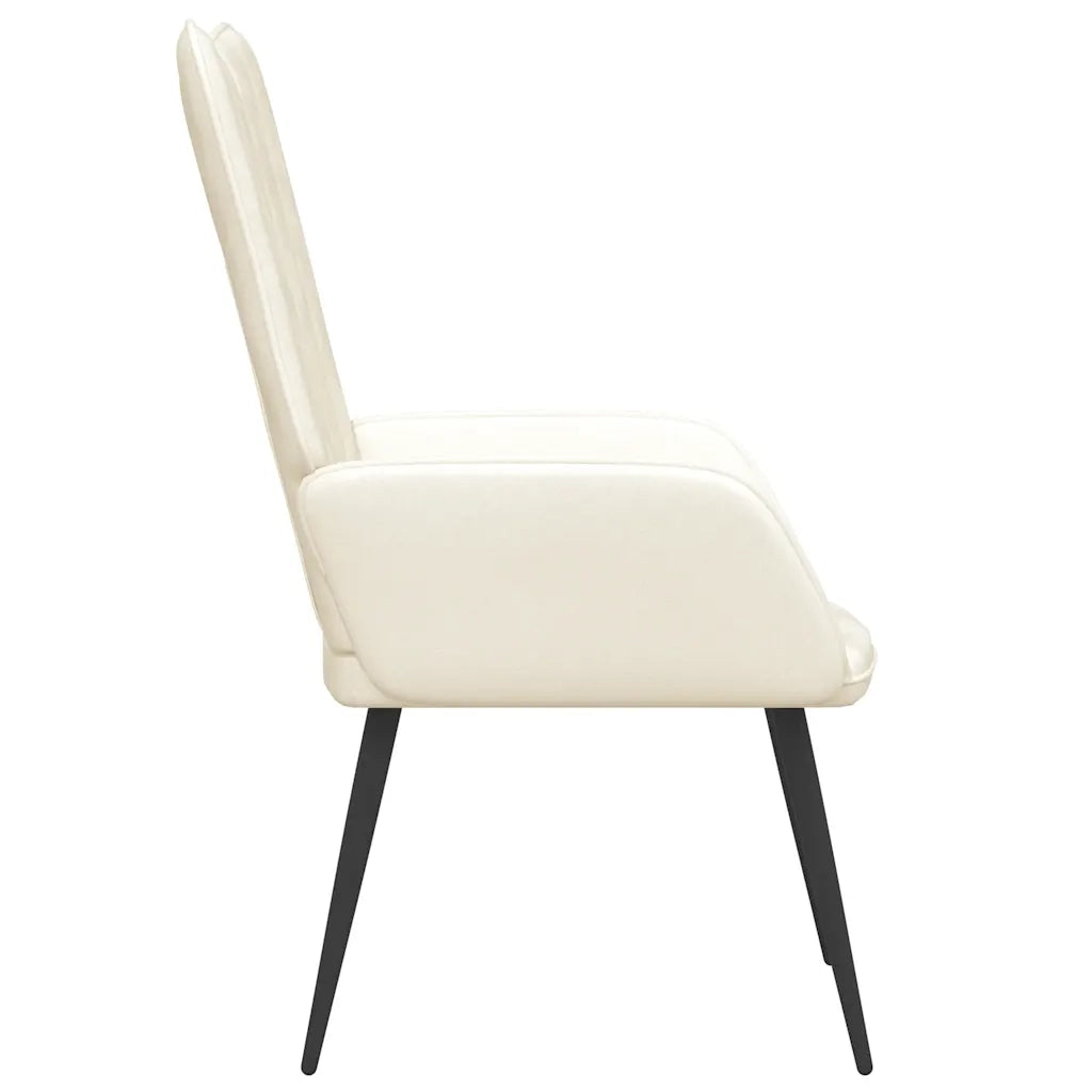 Sedia Relax Bianco Crema in Velluto 327686