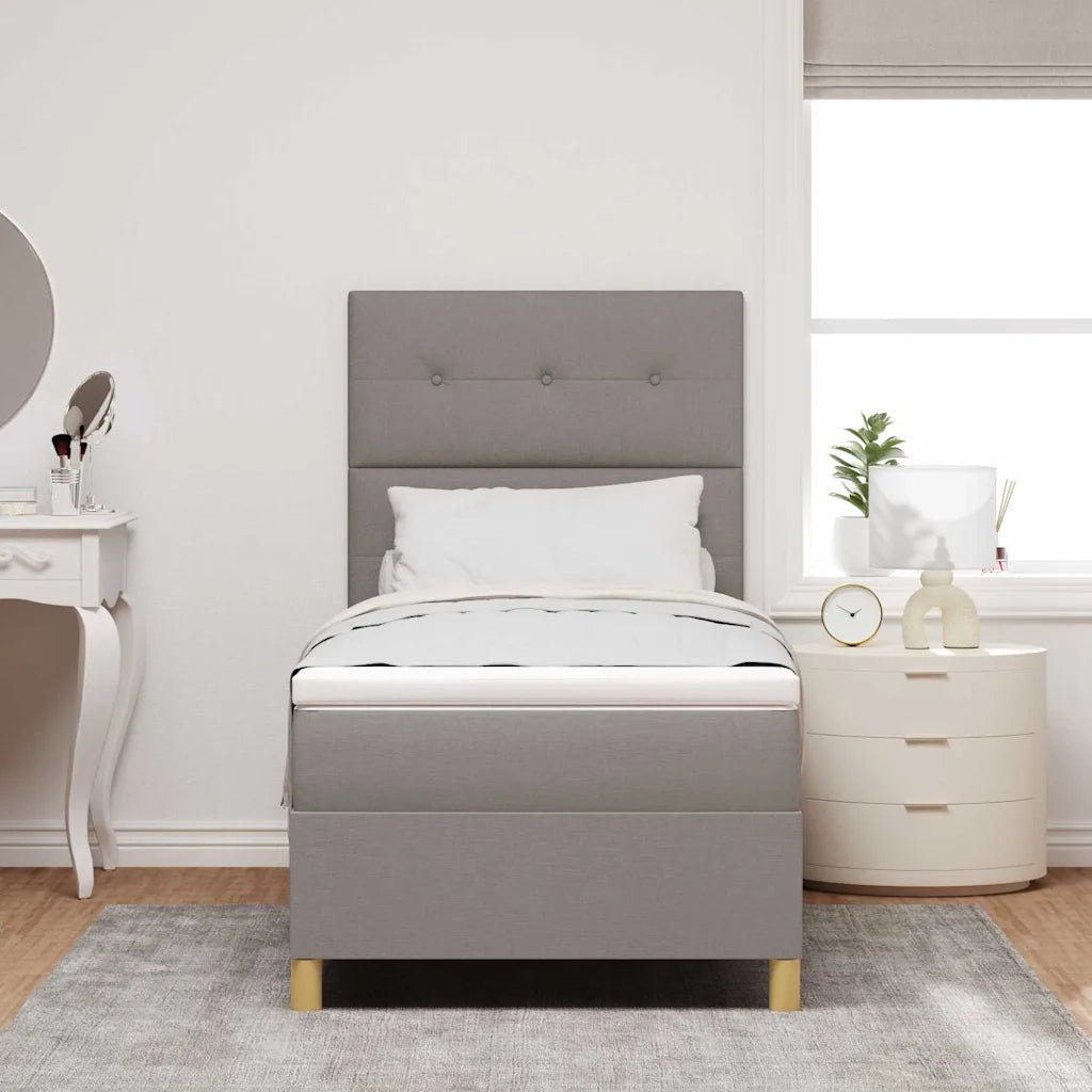 Letto a Sorgente LED con materasso Talpa 90 x 190 cm Tessuto 3343065