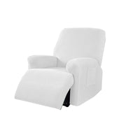 Copripoltrona jacquard elasticizzato per poltrona reclinabile relax con tasche Bianco