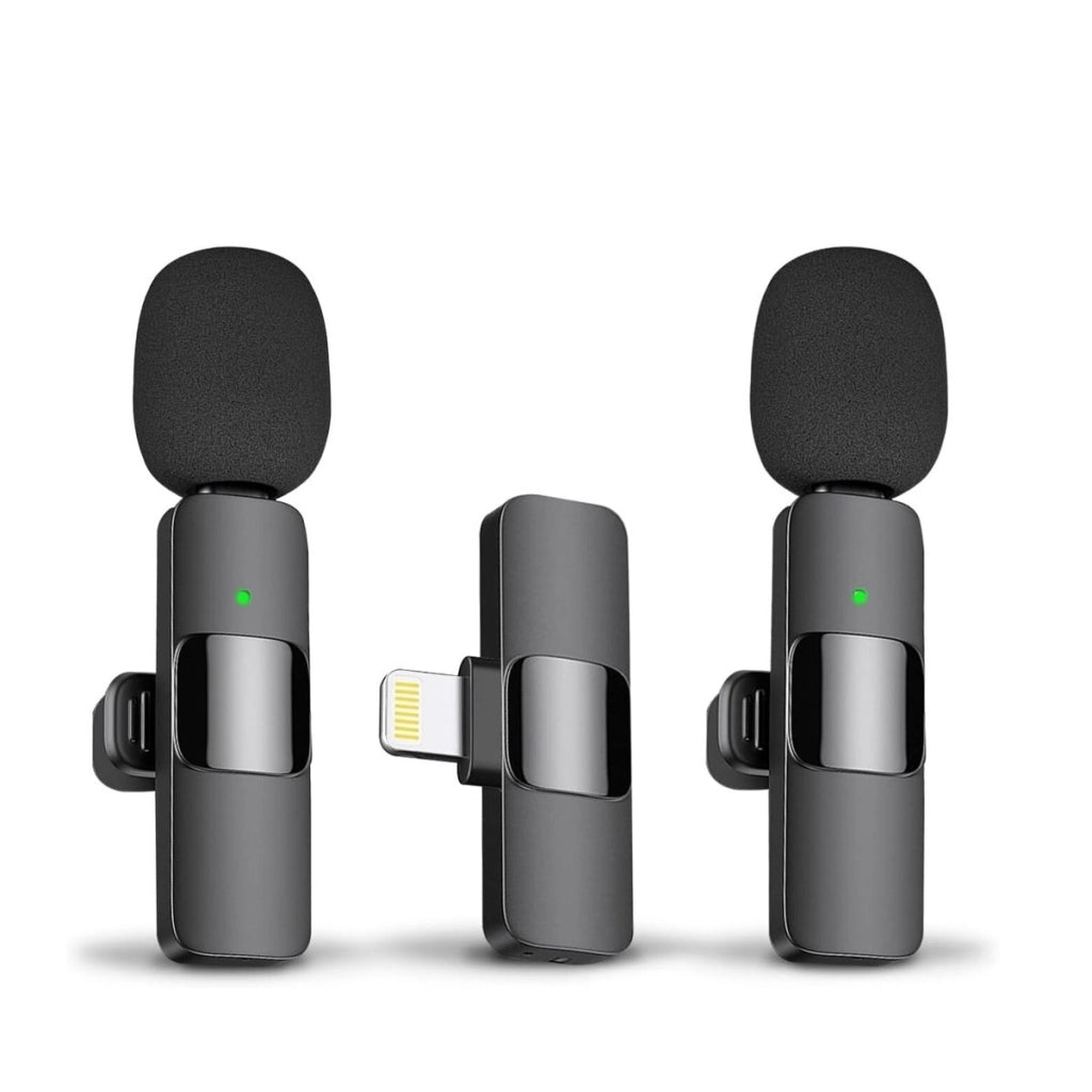 2 MICROFONI LAVALIER LIGHTNING INTERVISTE VIDEO REGISTRA MICROFONO AUDIO AC48829