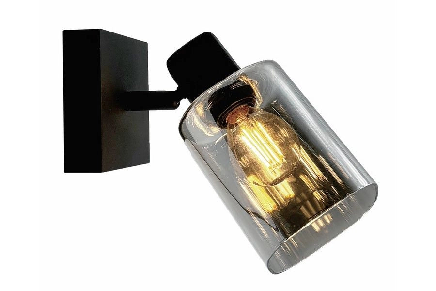 Applique Harlow Reality nera vetro fumé mod. REA841301-30