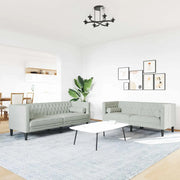 Divano per Soggiorno 2 pcs Grigio chiaro 194 x 74,5 x 70,5 cm 3385864