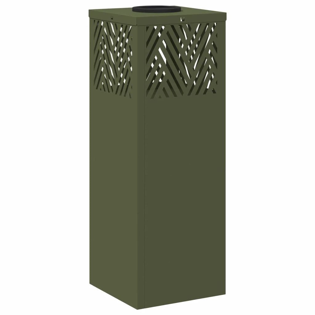 Faro LED solare per sentieri 2 pcs Verde oliva 879726