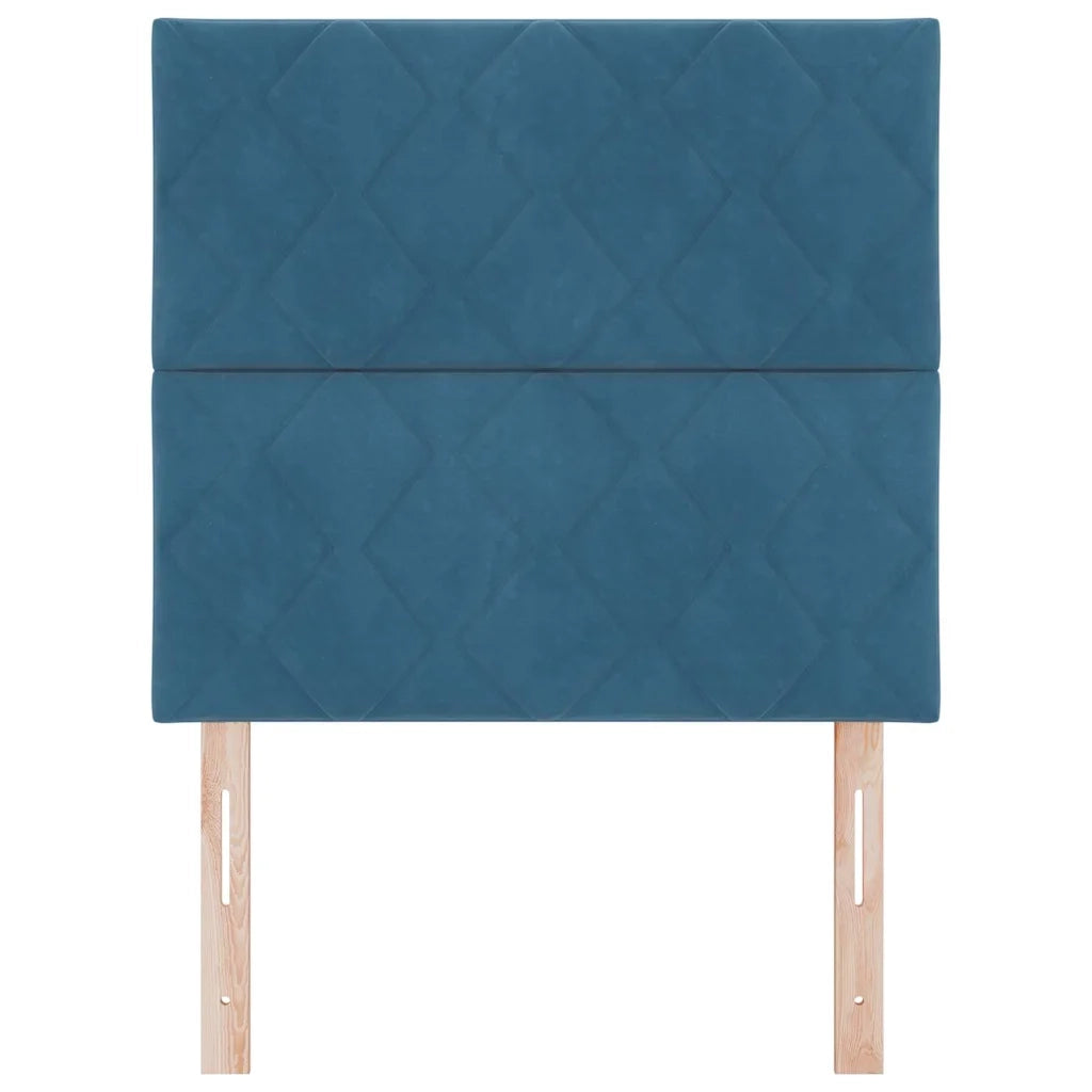Testiera | Testata LED Blu Scuro 90 cm Velluto