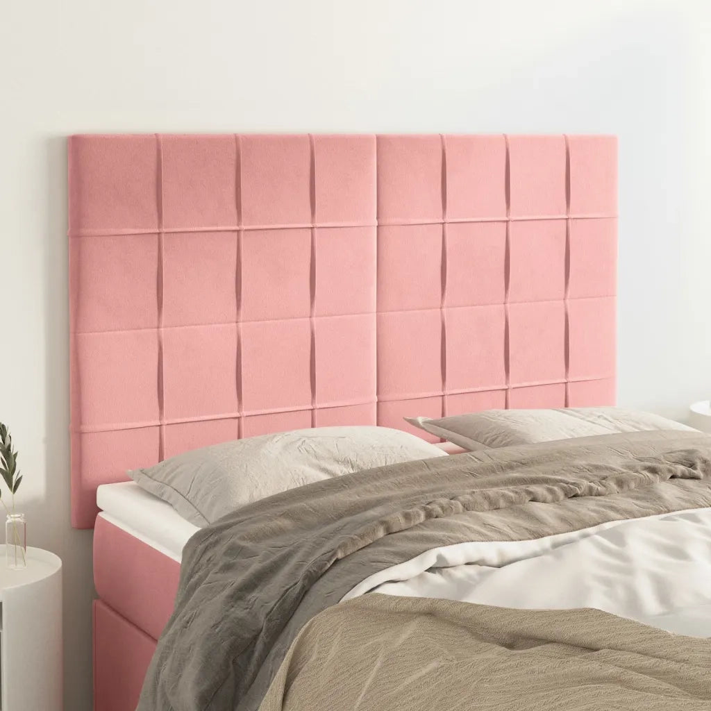 Testiera | Testata Rosa 144x5x118/128 cm Velluto