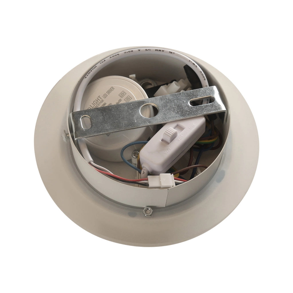 Applique rotonda moderna nera spot orientabile GU10+LED CCT Parma
