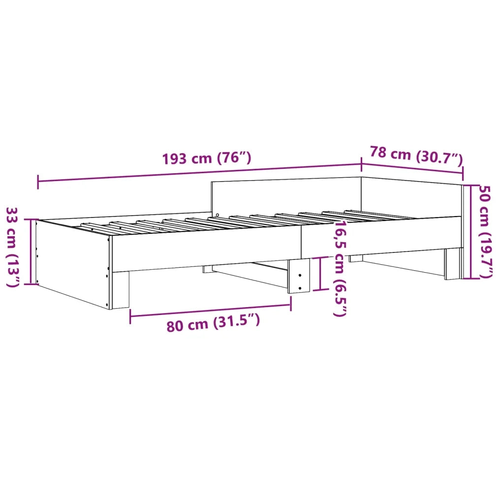 Giroletto Bianco 75x190 cm in Legno Multistrato 849593