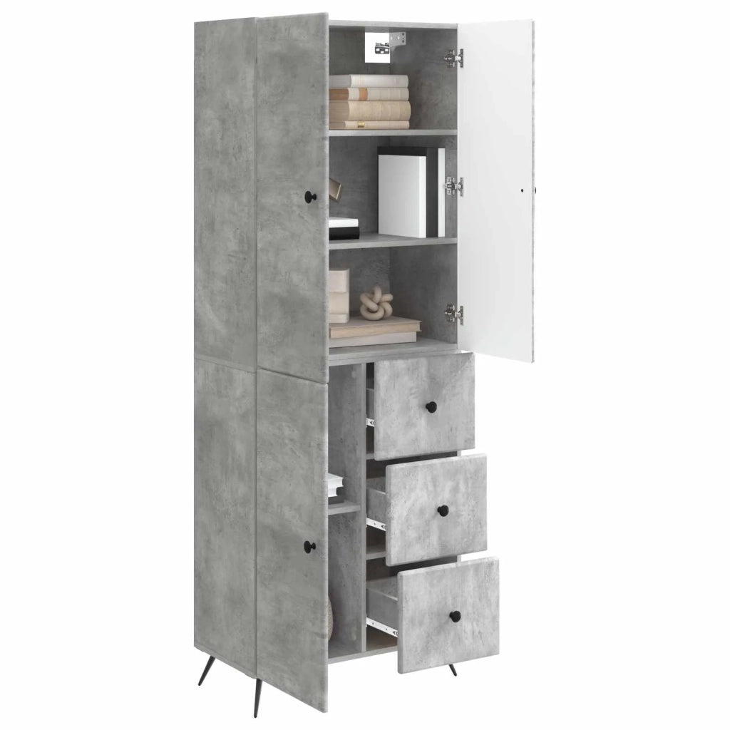 Set di armadi 2 pz Grigio Cemento Legno ingegnerizzato 3416901