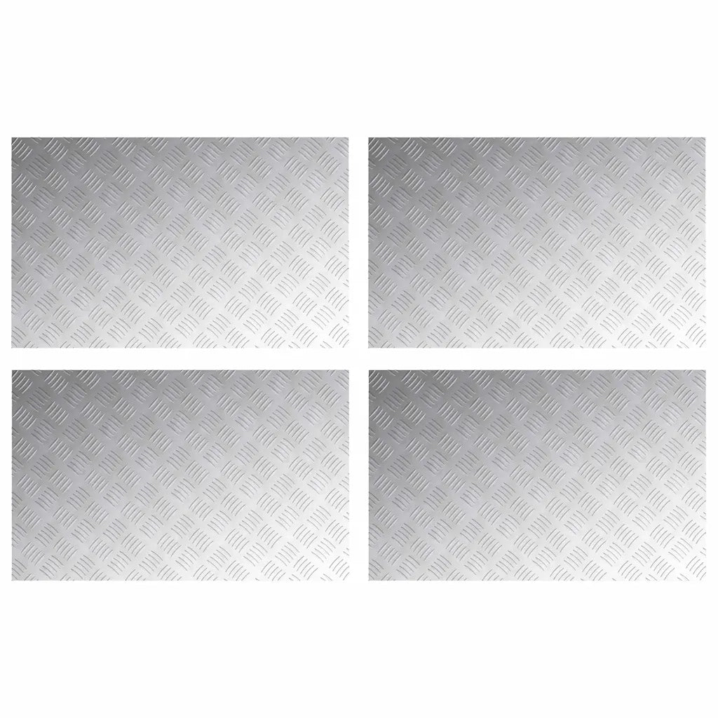 Gradini per Scale 4 pcs Argento 80 x 50 cm Alluminio 4104356