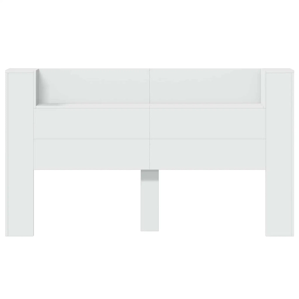 Testiera letto con mobile e LED Bianco 180 x 16,5 x 103,5 cm 8006544