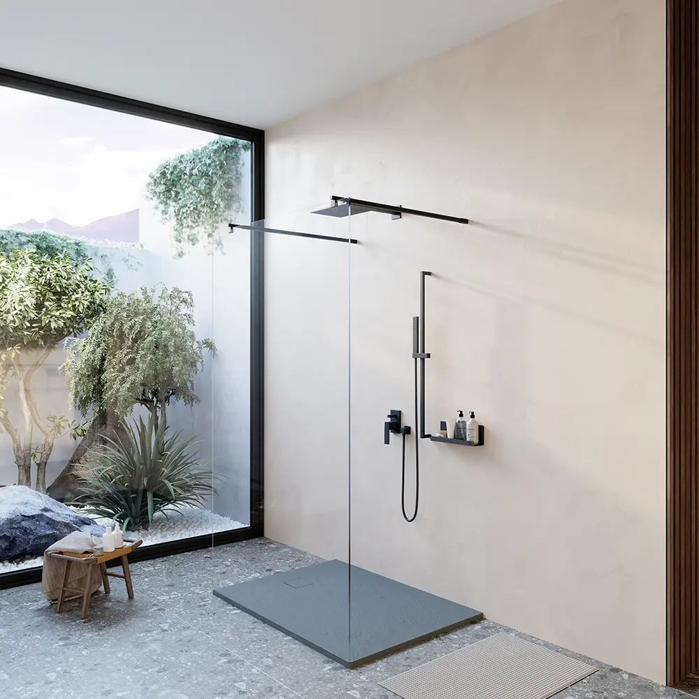 Piatto doccia 90x110 cm colore grigio effetto pietra | Samos