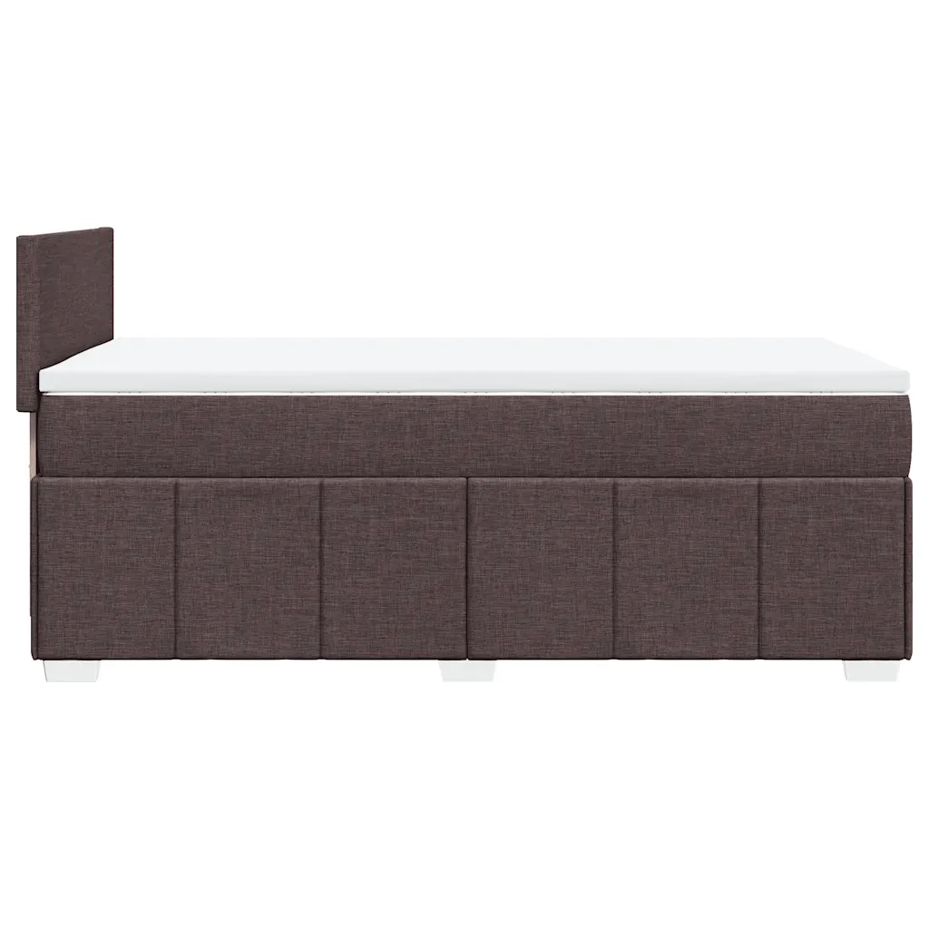Giroletto a Molle con Materasso Marrone Scuro 90x200 cm Tessuto 3289247