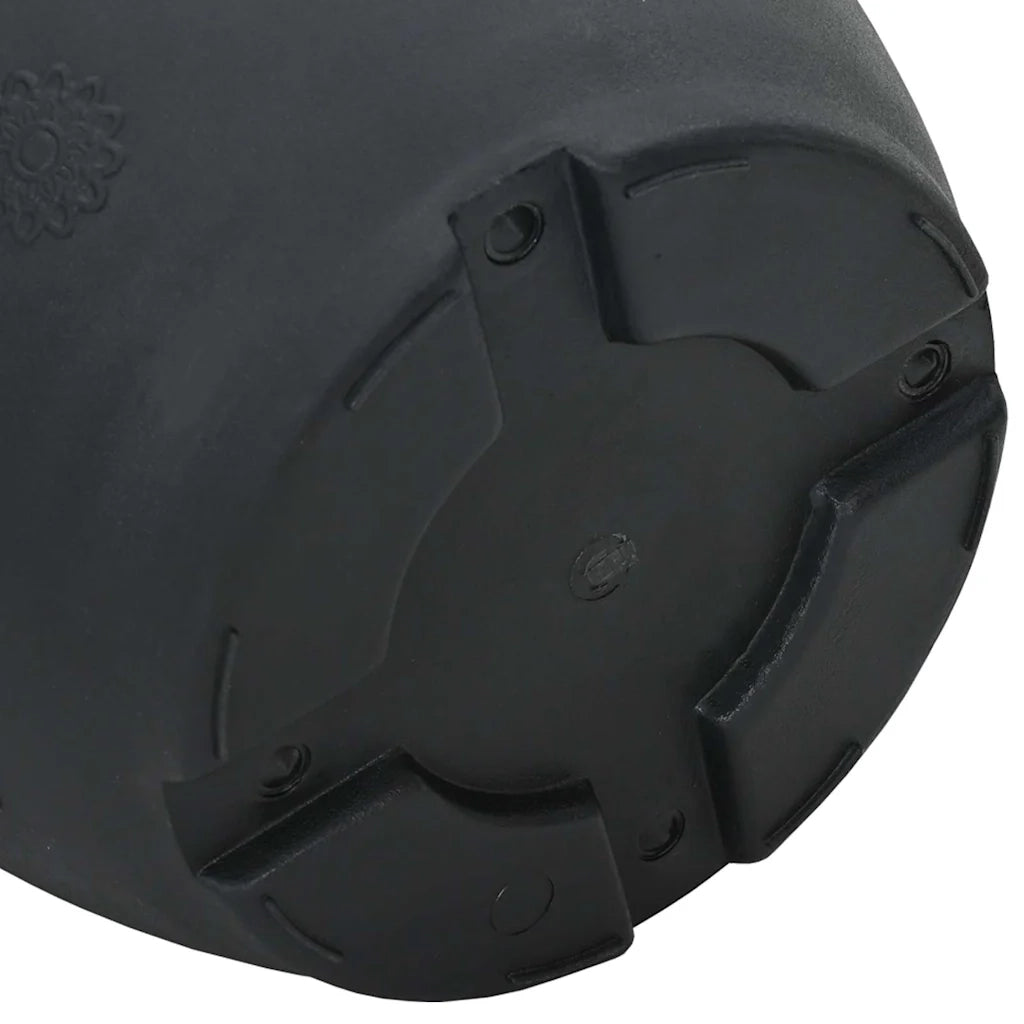 Fioriere | Cassetta per fiori | Vaso Rotondo per Fiori 24 pz Nero ? 30 x 25 cm Plastica