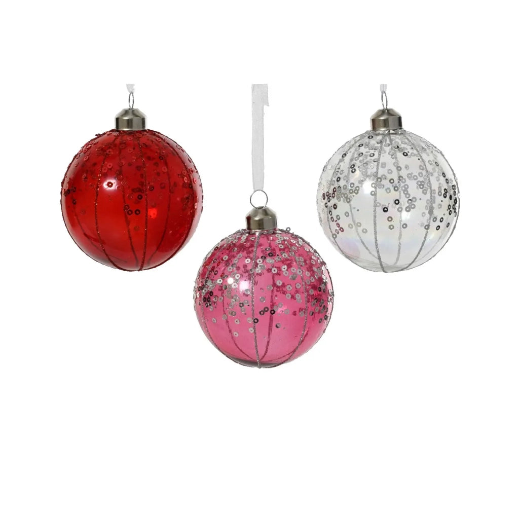 Pallina Vt trasparente  paillettes-glitter ass