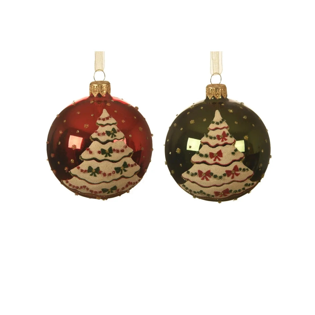 Pallina Vt d8cm ass albero di Natale c/fiocchi