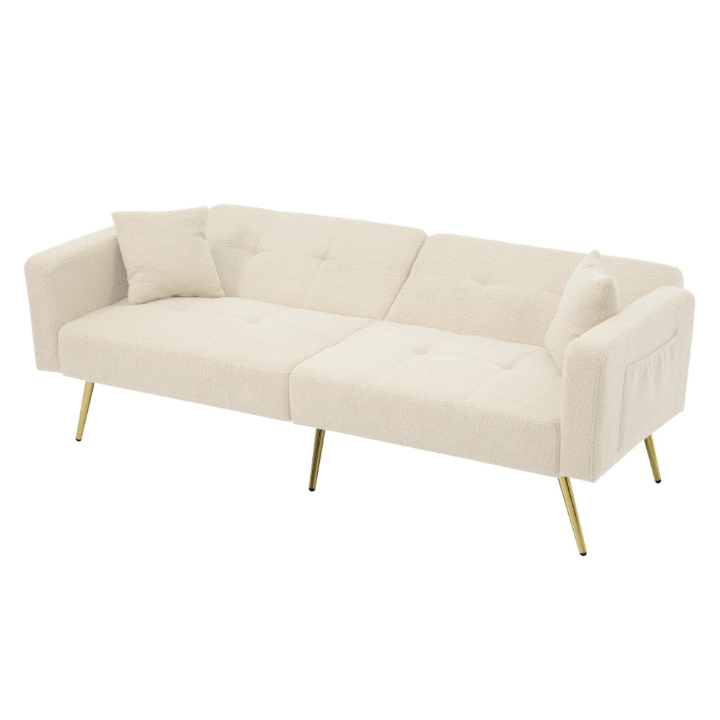 Divano letto regolabile - Zephmum- Con cuscini e tasche laterali