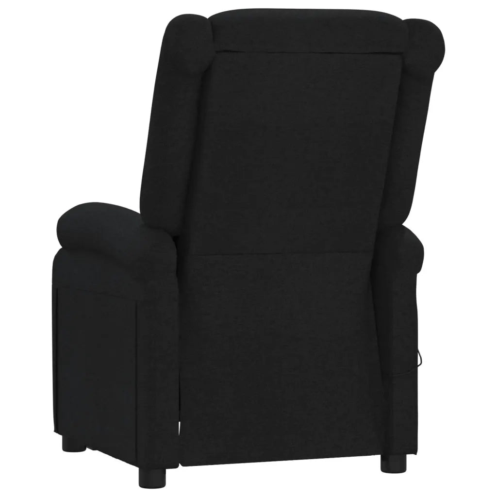 Poltrona Elettrica Reclinabile Nera in Tessuto 3098355