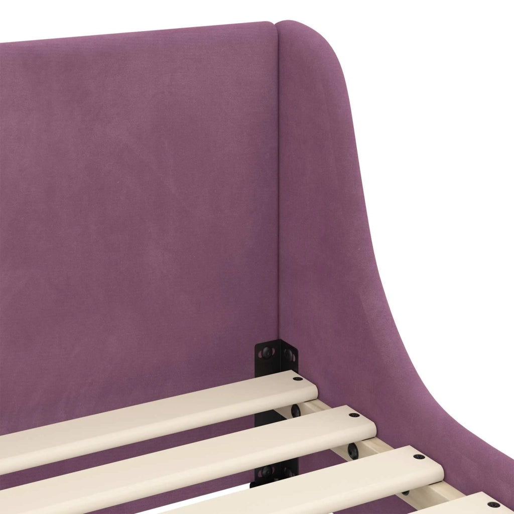 Struttura letto bambini con testata Viola 80 x 200 cm Velluto