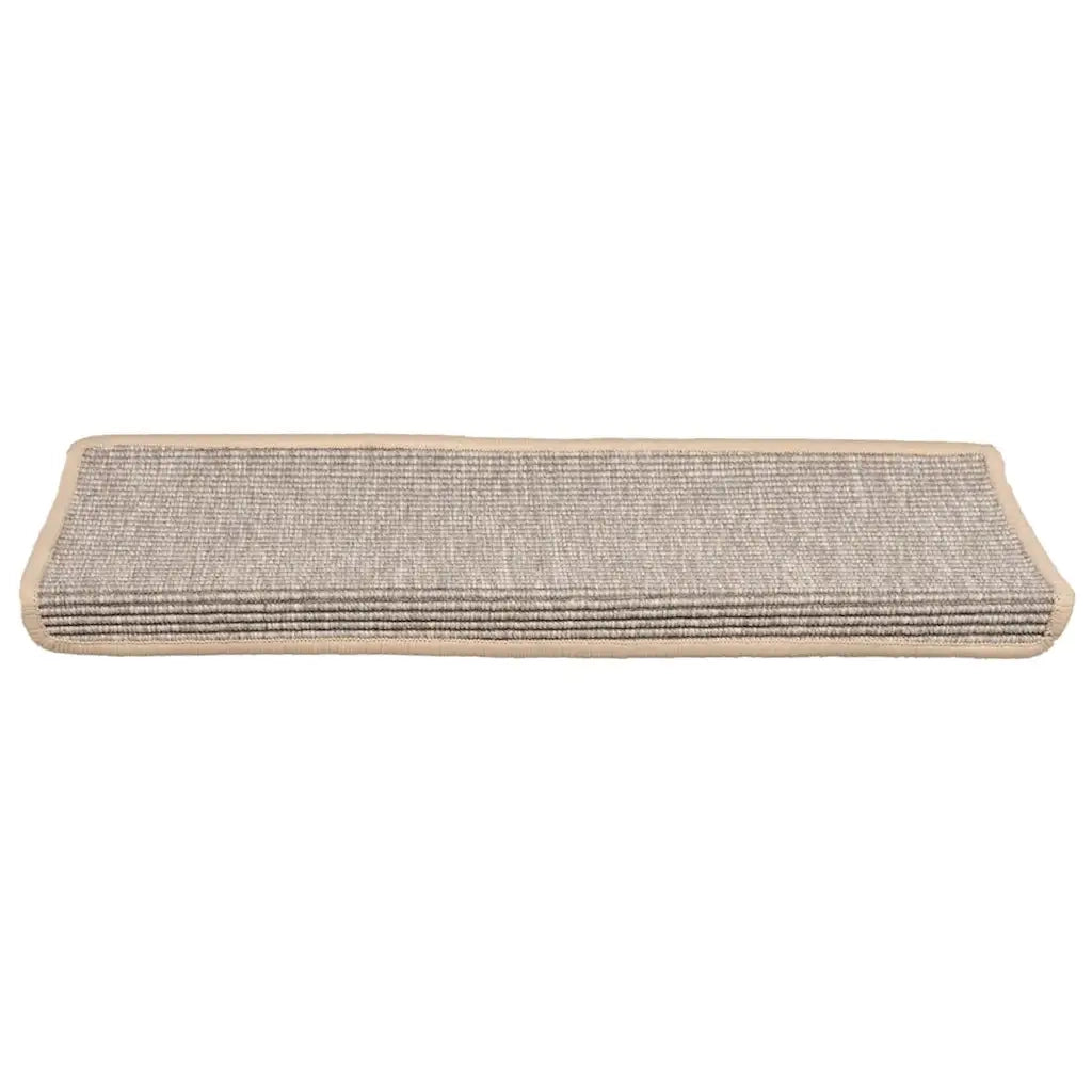 Tappetini per scale 15 pz 65x21x4 cm argento bordo rettangolare 326907