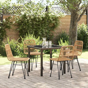 Set da Pranzo per Giardino 5 pcs Marrone