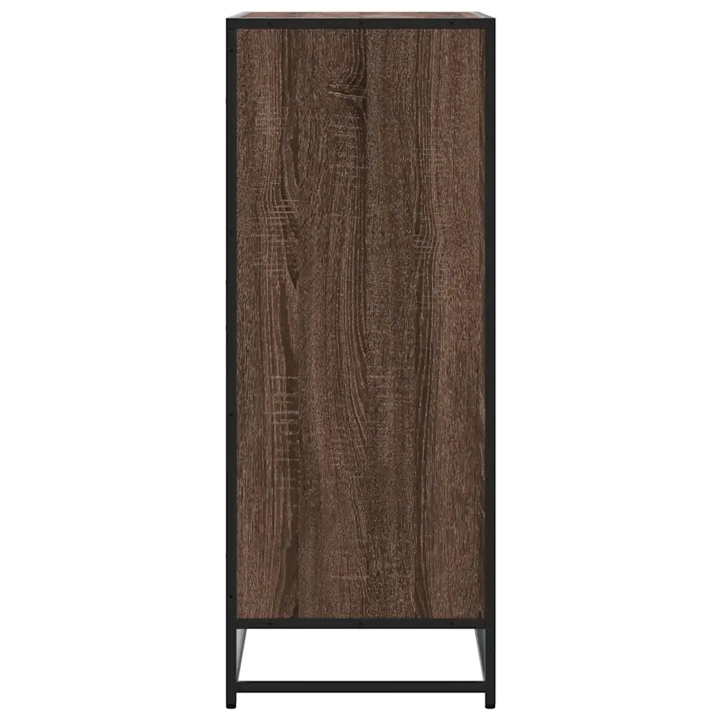 Scarpiera Rovere Marrone 75x38x97,5cm Legno Multistrato Metallo 3300869