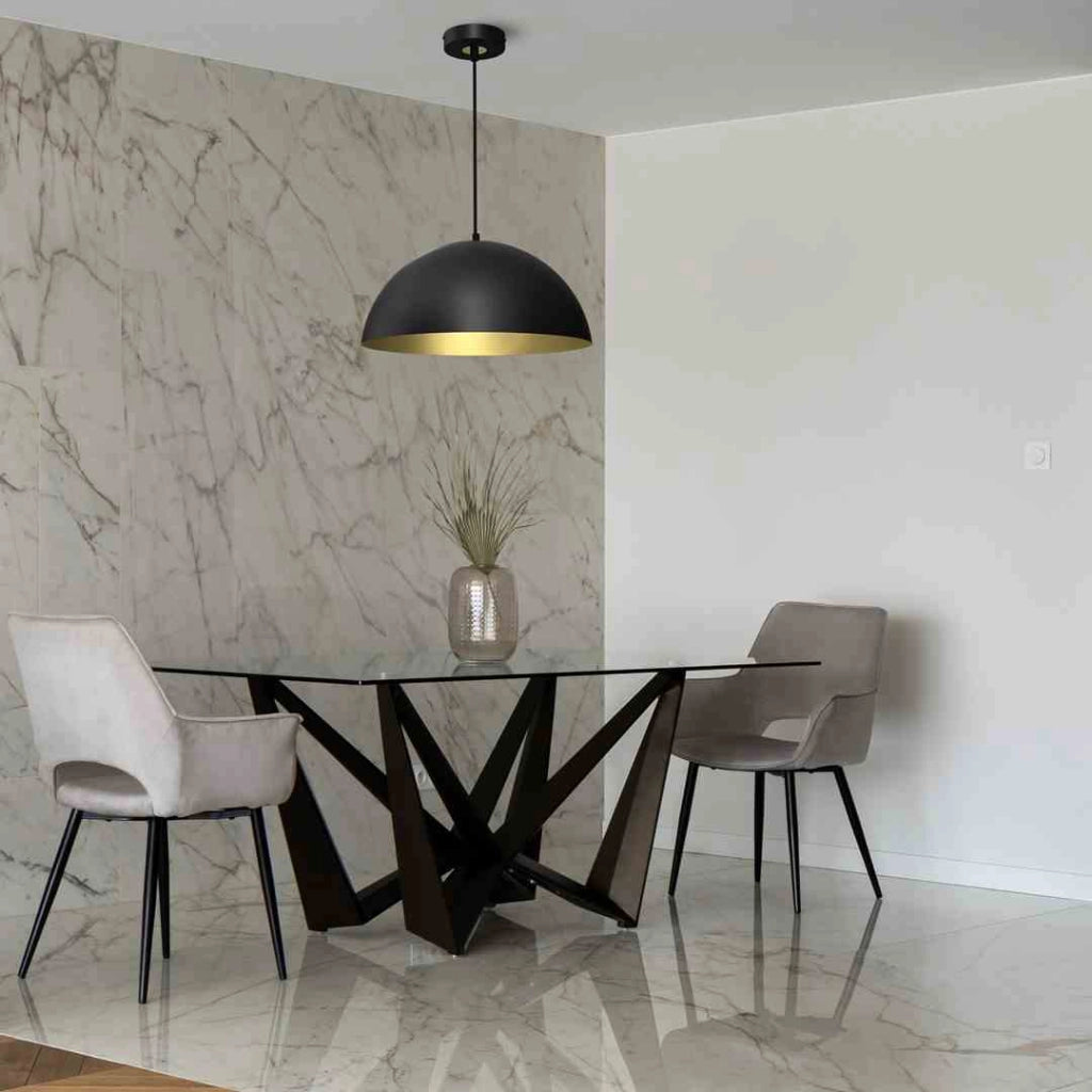 Lampadario a sospensione Milagro Beta MLP7973 nero oro