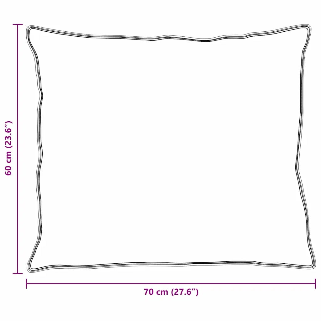 Cuscino con cuscino 2 pcs Bianco 60 x 70 cm Piuma 42007691