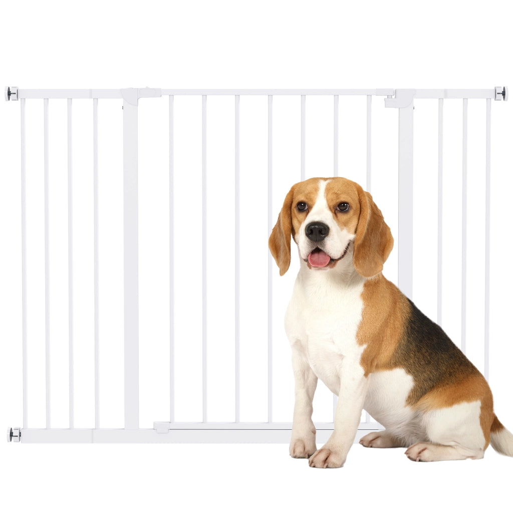 Cancelletto di Sicurezza Estensibile ¨C Xylo ¨C Metallo e Plastica Bianco 76-107 cm