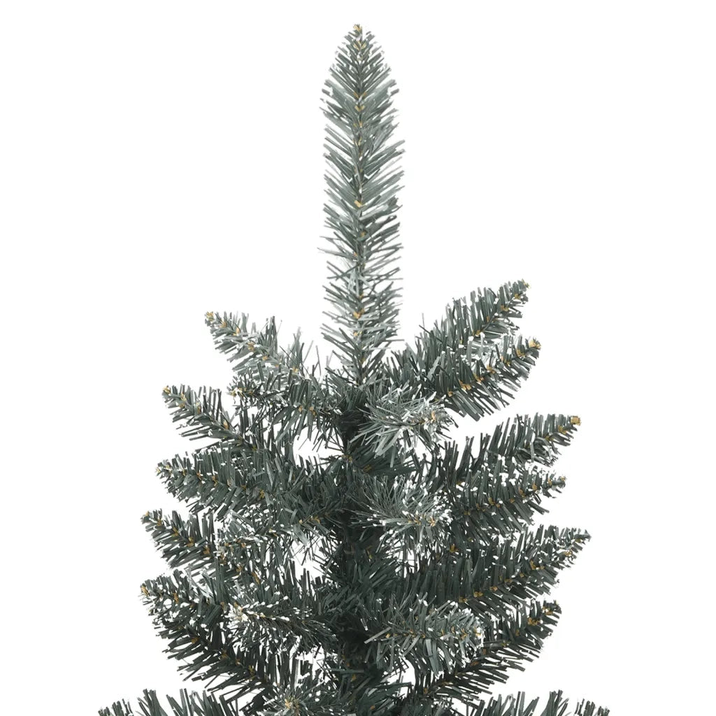 Albero di Natale | Decorazioni natalizie Artificiale Sottile con Base Verde 210 cm PVC