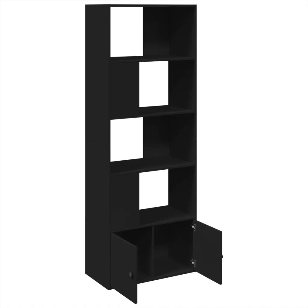 Libreria Nera 70x36x189 cm in Legno Multistrato 3295318