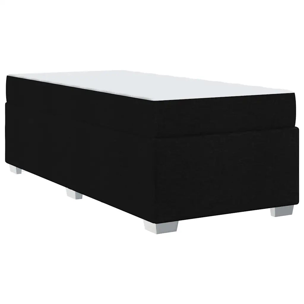 Struttura del letto con materasso Nero 90 x 190 cm Tessuto