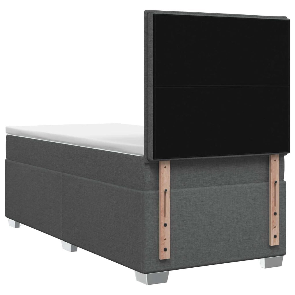Letto box spring con materasso Grigio Scuro Singolo Tessuto 3453501