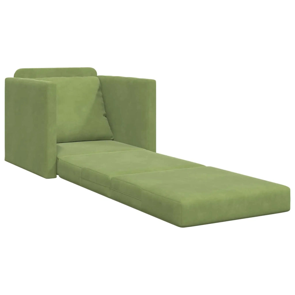 Divano letto Verde chiaro 74 x 77 x 81 cm Velluto 4106619