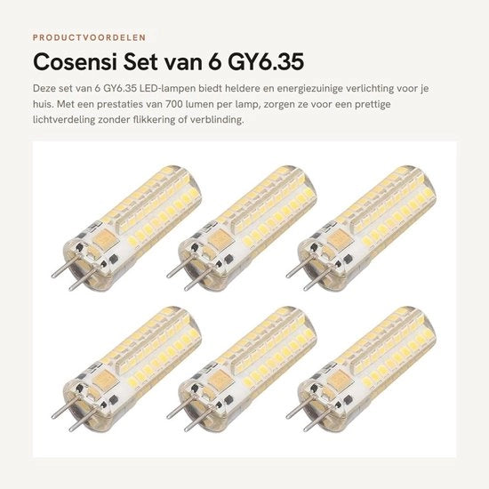 Lampada LED 7W 700lm - GY6.35 - Economia di Energia - Illuminazione a 360 Gradi - Protezione Oculare - Facile da Installare - Lampada a Menta