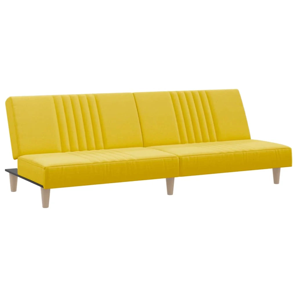 Divano letto in tessuto giallo chiaro 02_0020417