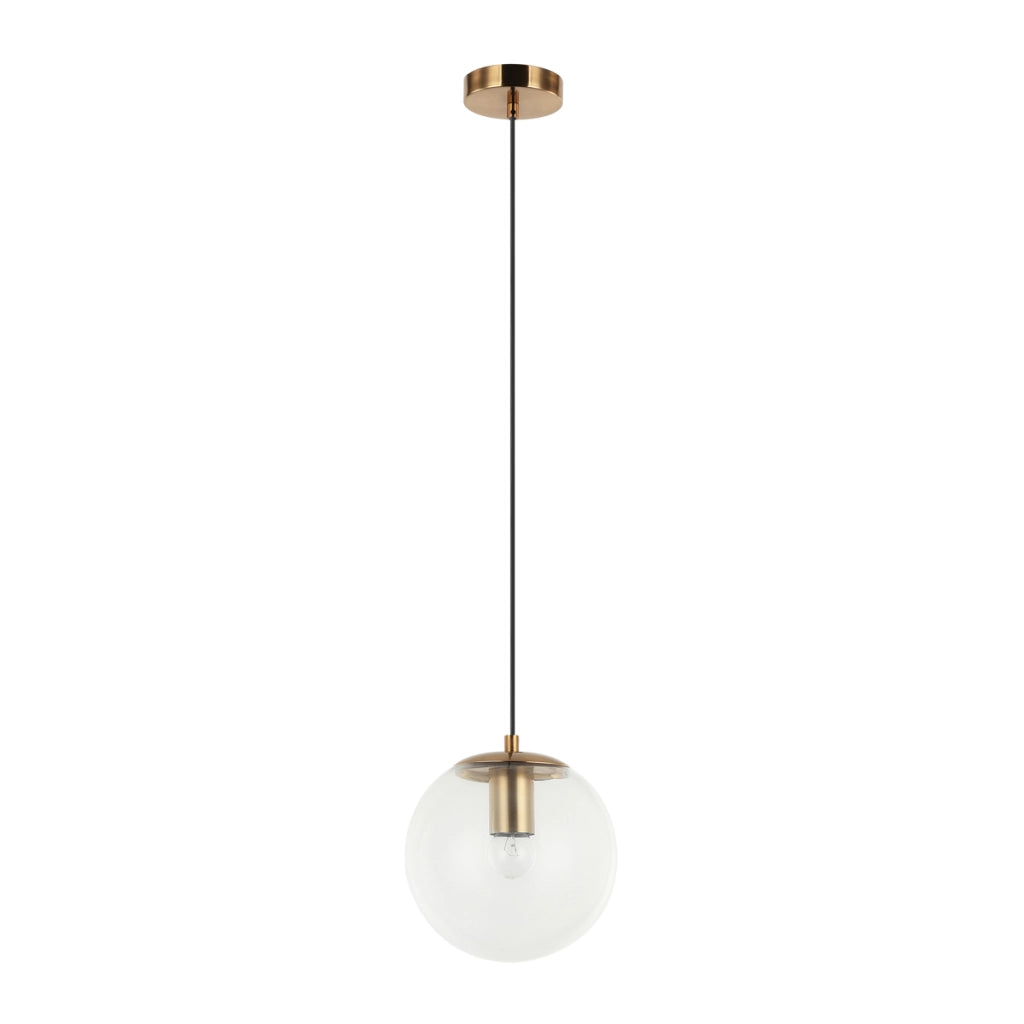 Lampada a sospensione Sarpo Italux ottone vetro E27