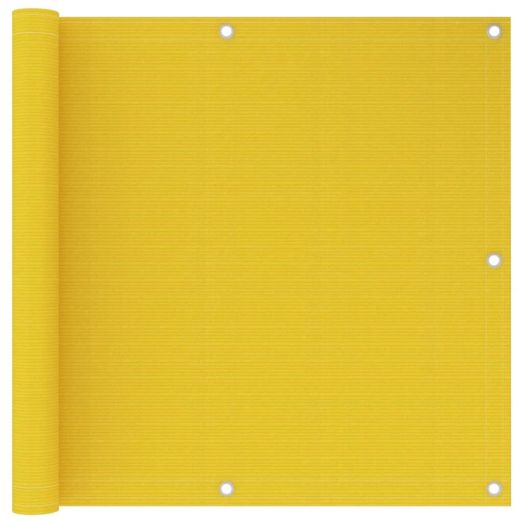 Schermo per balcone schermo per la privacy 90 x 600 cm HDPE giallo 02_0010205