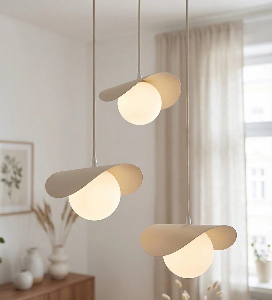 Lampada a sospensione RITUAL 1xG9 beige bianca Emibig