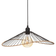 Lampada a sospensione alara in metallo nero