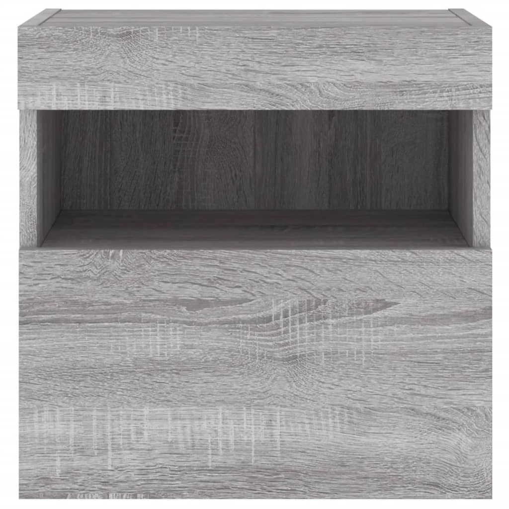 Mobile TV multimediale mensola TV credenza mobile TV parete attrezzata per sala da pranzo soggiorno camera da letto con luci LED Sonoma 40 x 30 x 40 cm grigio 02_0028046
