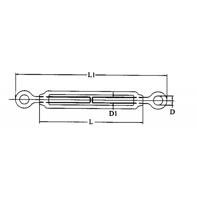 TENDITORE INOX M8 OCCHIO-OCCHIO
