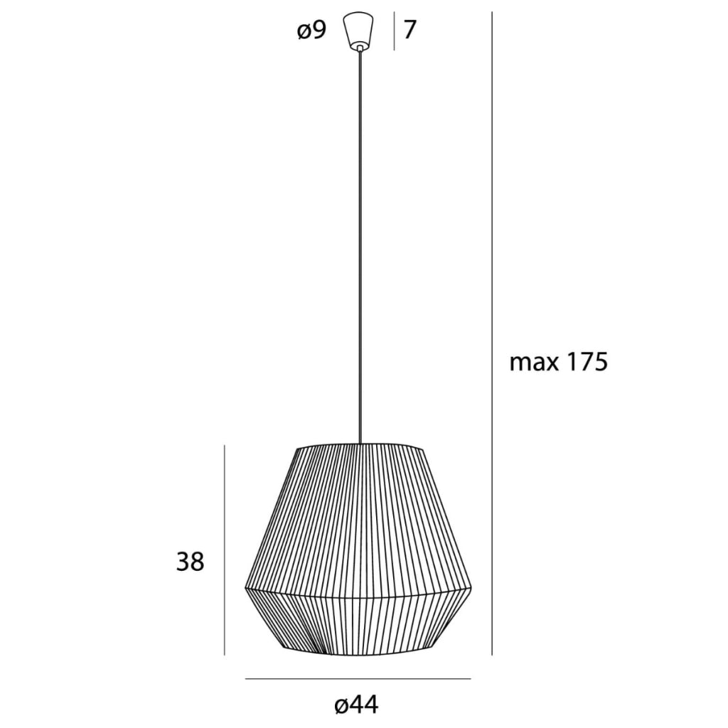 Lampada a sospensione Praslin Maxlight crema Ø44 E27
