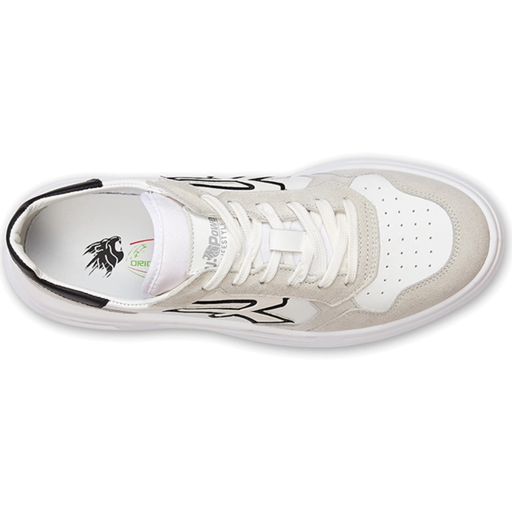 Sneakers bassa pelle helix bianco nero beige senza puntale antinfortunistico *** taglia- 45, confezione 1