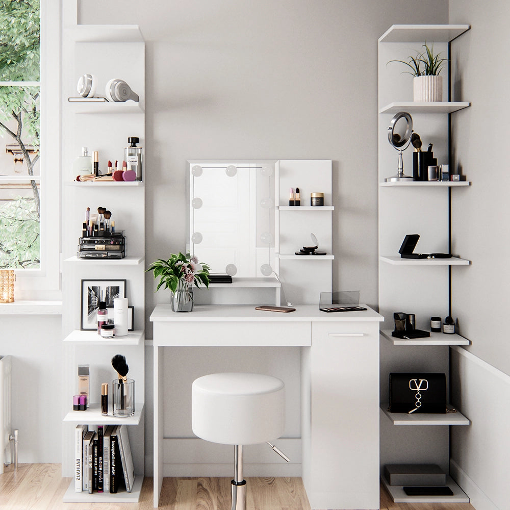 Vicco Libreria da parete Bianco 30 x 190 cm Set di 2