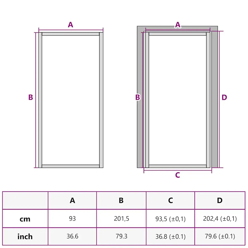Porta per la casa 93 x 201,5 x 3,5 cm 42025245