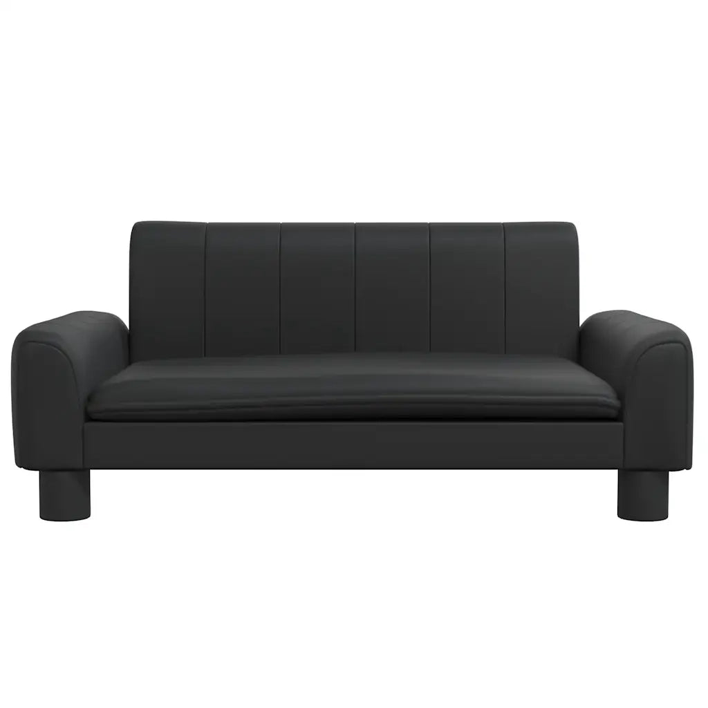 Divano per Bambini Nero 70x45x30 cm in Similpelle 3196274